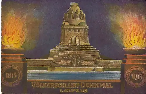 AK Völkerschlacht-Denkmal Leipzig. ca. 1913, gebraucht, gut