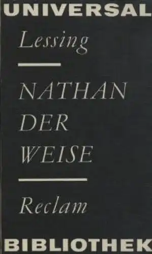 Buch: Nathan der Weise, Lessing, Gotthold Ephraim. Reclams Universal-Bibliothek