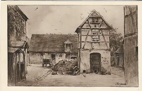 AK Alter Gutshof in Zweinaundorf. Bezirk Leipzig. ca. 1913, gebraucht, gut