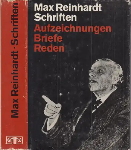 Buch: Schriften, Reinhardt, Max. 1974, Henschelverlag Kunst und Gesellschaft