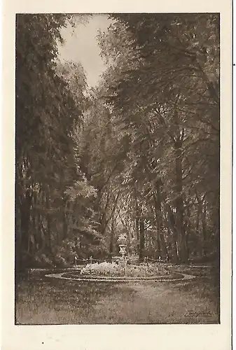 AK Im Rittergutsgarten Zweinaundorf. Bezirk Leipzig. ca. 1913, gebraucht, gut