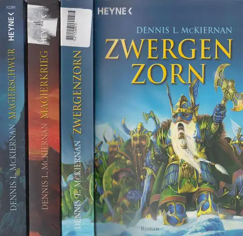 3 Bände Dennis L. McKiernan, Zwergenzorn. Magierkrieg. Magierschwur, Heyne