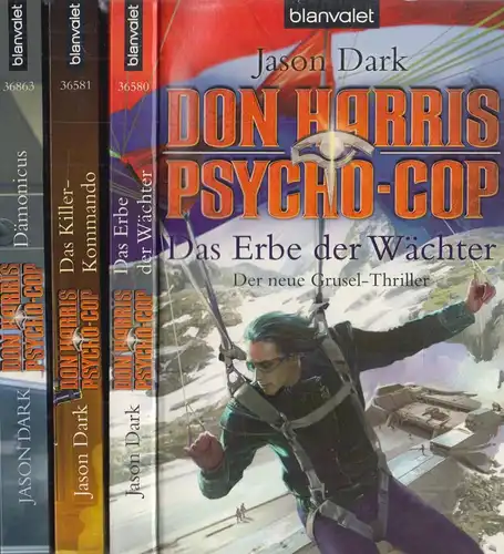 3 Bände Don Harris. Psycho-Cop, Dark, Jason, Blanvalet, gebraucht, gut