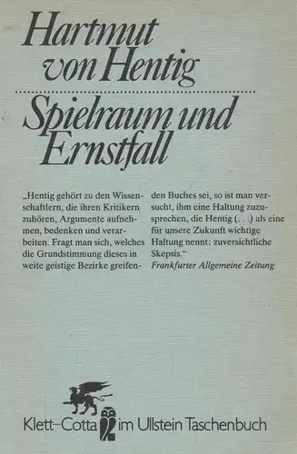 Buch: Spielraum und Ernstfall, von Hentig, Hartmut, 1981, Ullstein, gebraucht