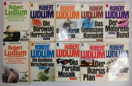 10 Bücher Robert Ludlum: Jesus-Papier, Parsifal-Mosaik, Der Ikarus-Plan ...