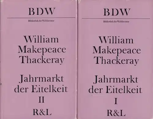 Buch: Jahrmarkt der Eitelkeit, Thackeray, William Makepeace. 2 Bände, 1980