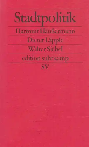 Buch: Stadtpolitik, Häußermann, Hartmut, 2008, Suhrkamp, gebraucht, gut