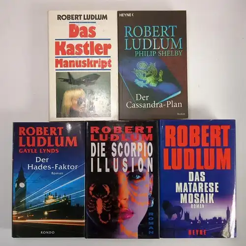 5 Bücher Robert Ludlum: Cassandra-Plan, Hades-Faktor, Kastler-Manuskript ...