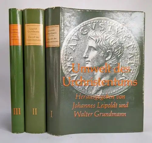 Buch: Umwelt des Urchristentums, Leipoldt / Grundmann. 3 Bände, 1965, EVA