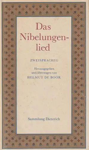 Sammlung Dieterich 250, Das Nibelungenlied. Zweisprachig, Helmut de Boor, 1998