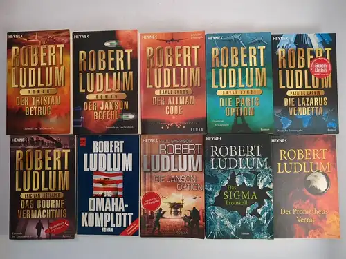 10 Bücher Robert Ludlum: Altman-Code, Paris-Option, Bourne-Vermächtnis ...