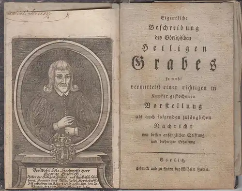 Buch: Eigentliche Beschreibung des Görlitzischen Heiligen Grabes, Wilh. Fiedler