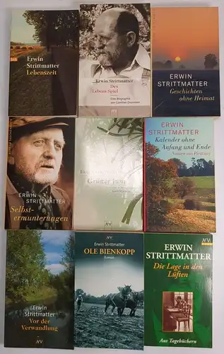 9 Bücher Erwin Strittmatter: Lebenszeit, Selbstermunterungen, Grüner Juni, Ole..