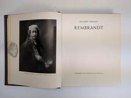 Buch: Rembrandt, Hamann, Richard, 1948, Eduard Stichnote, Handeinband