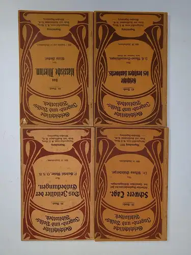 4 Bücher Geschichtliche Jugend- und Volksbibliothek, Nr. 35, 39, 43, 49, Manz