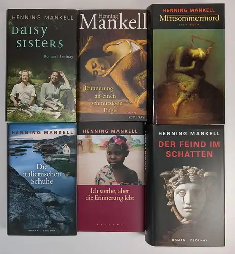 6 Bücher Henning Mankell: Daisy Sisters, Mittsommermord, Engel, Schuhe, Feind...