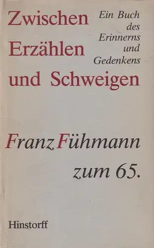 Buch: Zwischen Erzählen und Schweigen, Simon. 1987, Hinstorff Verlag