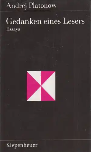 Buch: Gedanken eines Lesers, Platonow, Andrej. Gustav Kiepenheuer Bücherei, 1979