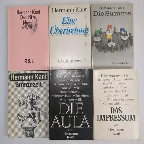 6 Bücher Hermann Kant: Nagel, Übertretung, Summe, Aula, Impressum, Bronzezeit