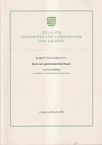 Atlas zur Geschichte und Landeskunde von Sachsen, Beiheft zur Karte B II 4