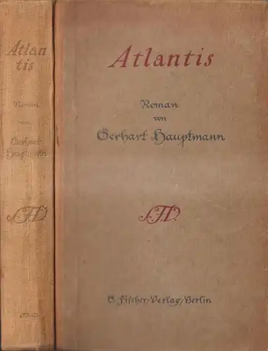 Buch: Atlantis, Roman, Gerhart Hauptmann, 1922, S. Fischer, gebraucht, gut