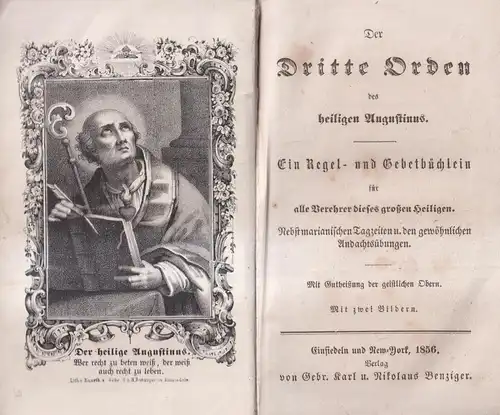 Buch: Der Dritte Orden des heiligen Augustinus, Regel- und Gebetbüchlein, 1856