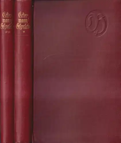 Buch: Gespräche mit Goethe. Johann Peter Eckermann, Deutsche Bibliothek, 2 Bände