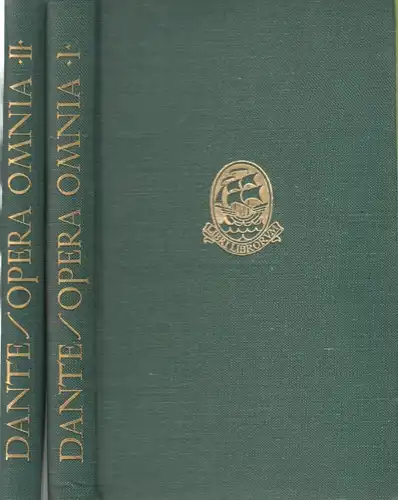 Buch: Opera Omnia, Alighieri, Dante, 1921, Insel, 2 Bände, gebraucht, sehr gut