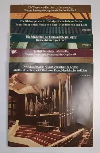 5 x 12 LP Orgel Eterna, Wagnerorgel, Kaiserorgel, Schukeorgel, Hildebrandtorgel
