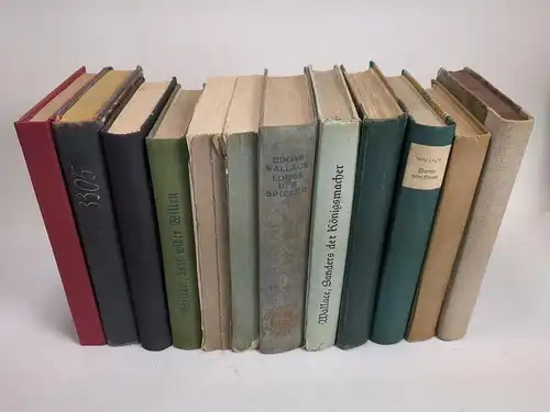 12 Bücher Edgar Wallace: Redner, Hexer, Großfuß, Käthe, Louba, A. S., Sanders...