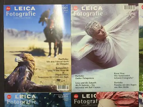 8 Hefte Leica Fotografie International 1-8/2001, Zeitschrift, Magazin, Foto