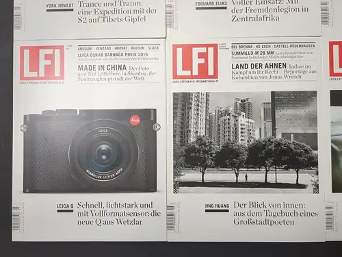 8 Hefte Leica Fotografie International 1-8/2015, Zeitschrift, Magazin, Foto