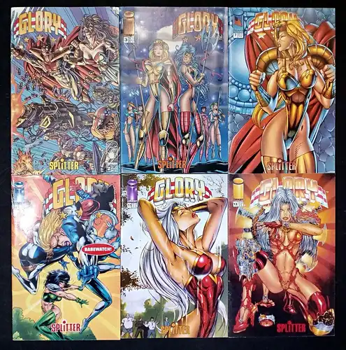 6 Comic-Hefte Glory Nr. 2, 3, 7, 8, 11, 13. Duffy, Jo, 1995 ff., Splitter Verlag