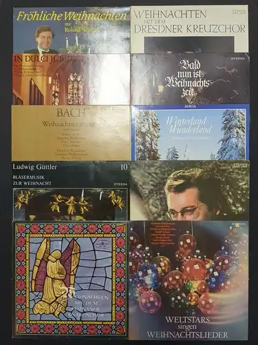 10 verschiedene Schallplatten Weihnachten 12 LP, Konvolut, Vinyl, Schallplatten
