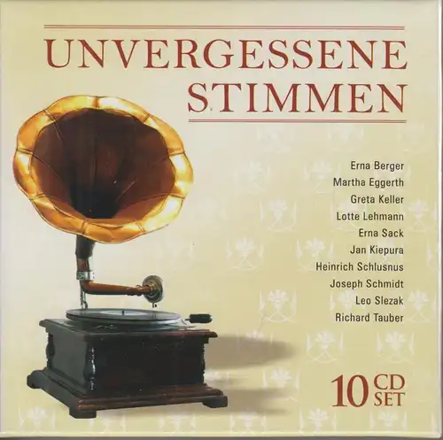 CD-Box: Unvergessene Stimmen. Erna Berger, Greta Keller u.a., 10 CDs