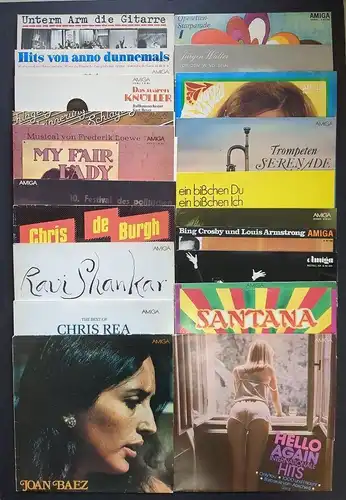 20 verschiedene AMIGA Schallplatten 12" LP, Joan Baez, Chris Rea, Santana ...
