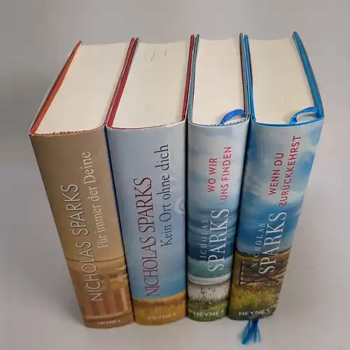 4 Bücher Nicholas Sparks: Wo wir uns finden; Für immer der Deine; Wenn du ...