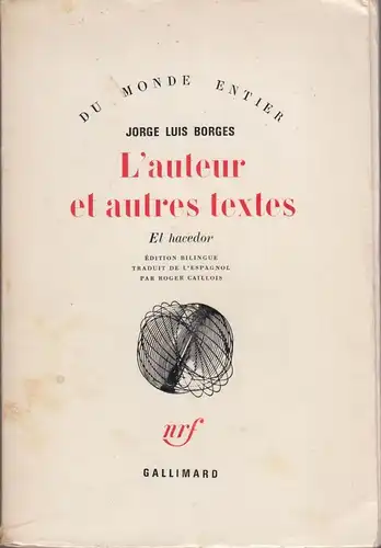 Buch: L'auteur et autres textes, El hacedor, Borges, 1971, Gallimard, Paris