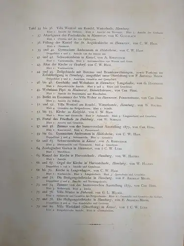 Die Architektur der Hannoverschen Schule. 1. Jahrgang. Gustav Schönermark, 1889