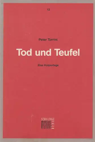 Buch: Tod und Teufel. Turrini, Peter, 1991, Staatl. Schauspielerbühnen Berlin