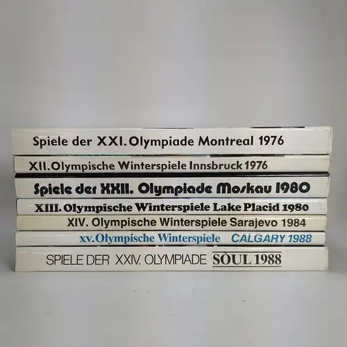 7 Bücher Olympische Spiele, 1976/1980/1984/1988, Montreal, Innsbruck, Soul ...