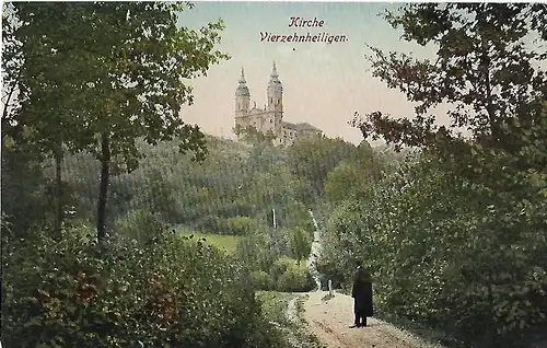 AK Kirche Vierzehnheiligen. ca. 1913, Verlag Löffler & Co., gebraucht, gut