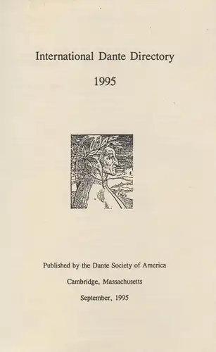 Buch: International Dante Directory 1995, Dante Society of America, englisch