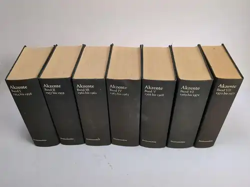 Akzente. Zeitschrift für Dichtung, Höllerer, Walter und Hans Bernd. 7 Bände