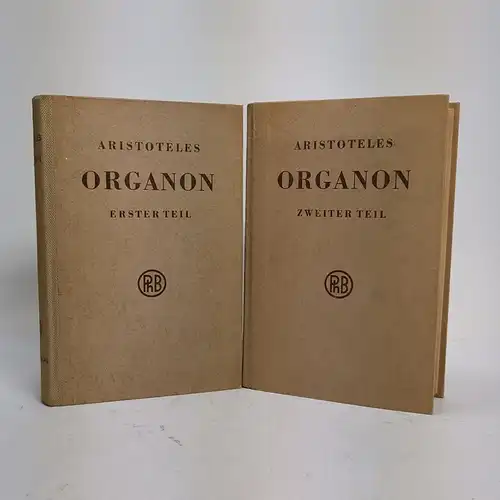 Buch: Organon - Erster und Zweiter Teil, Aristoteles, 1948, Felix Meiner, gut