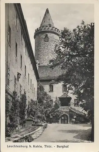 AK Leuchtenburg b. Kahla, Thür. Burghof. ca. 1945, Vrl. Richard Zieschank, gut