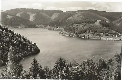 AK Blick auf die Hohenwartetalsperre. ca. 1966, VEB Bild und Heimat, gut