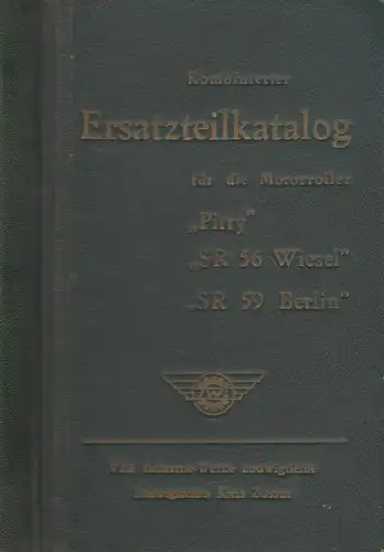 Buch: Kombinierter Ersatzteilkatalog für die Motorroller ... 1964, Motorradwerke