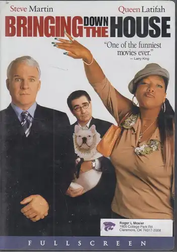 DVD: Bringing Down The House,. 2003, Steve Martin, Queen Latifah