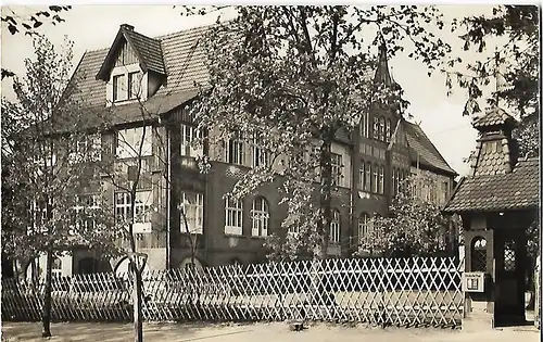 AK Lychen. Uckermark. Pestalozzischule. ca. 1966, PGH Rotophot, gebraucht, gut